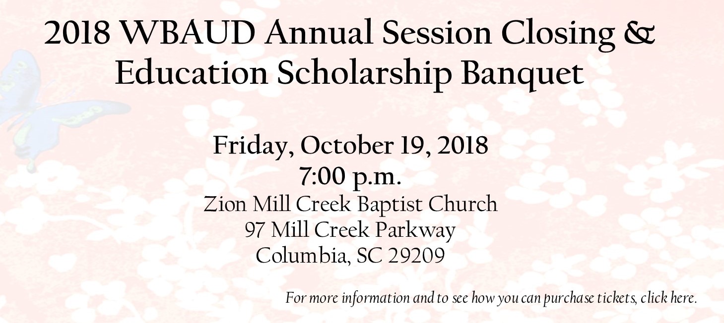2018 WBAUD Annual Closing Session & Educational Scholarship Banquet