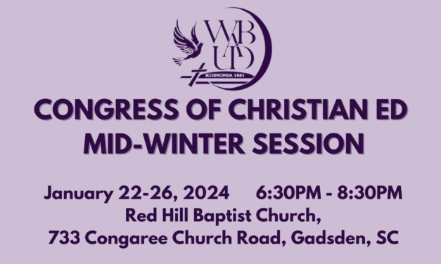 WBAUD Congress of Christian Ed Mid-Winter Session – January 22-26, 2024