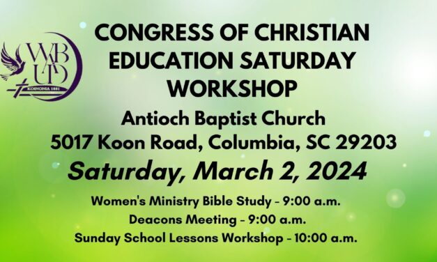 Congress of Christian Education Saturday Workshop – March 2, 2024