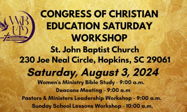 Congress of Christian Education Saturday Workshop – August 3, 2024