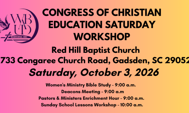 Congress of Christian Education Saturday Workshop – October 3, 2026
