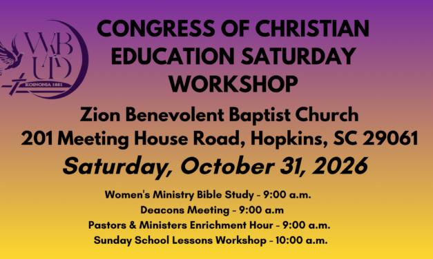 Congress of Christian Education Saturday Workshop – October 31, 2026